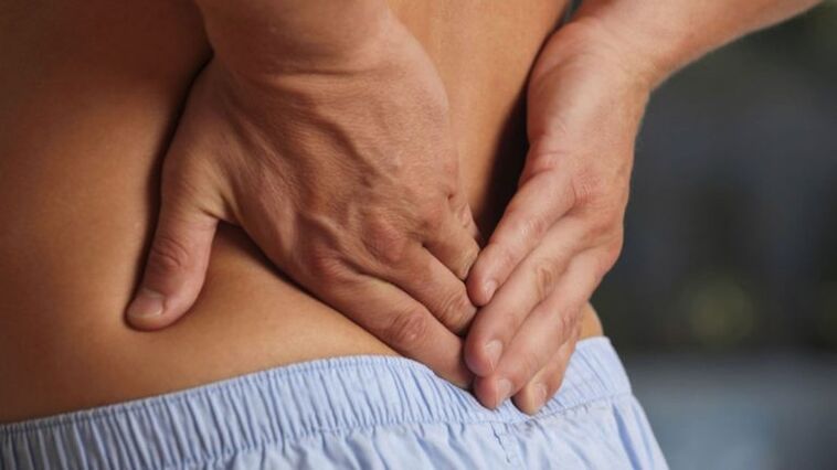 Neudobnost u donjem dijelu leđa s lumbalnom osteohondrozom